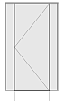 Перегородка сантехническая туалетная COMFORT 900х2000
